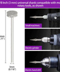 Pro Grade Stone Carving Set With Diamond Grinding Bits For Dremel And Other Rotary Tools, 52 Piece Polishing Kit Includes Multiple Shapes For Engraving, Polishing, And Grinding Stone Glass Ceramics, One Eighth Inch Shank shown with compatible shank sizes
