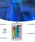 Rechargeable Boat Lights With USB Charging, Dope Color RGB LED Interior Deck Lights installation with remote features.