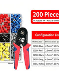 Top Notch 200 Pcs Yoejuytr VE Terminal Wire Ferrules Kit With Insulated Cord End Terminals All Copper Wire Connectors Crimping Tool And Storage Case For Serious Electrical Jobs, 2.5-6.0mm²