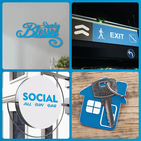 Blue ABS Two Color Laser Engraving Plastic Sheet 11.8 By 6.49 By 0.05 Inch Ideal For Interior Signs Badges Trophy Boards