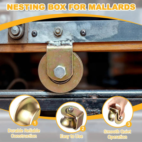 4 Pack 3 Inch U Groove Caster Wheels Forged From Heavy 45 Pound Steel Brackets Rated 1763 Lbs Each Rock Solid For Sliding Gates Industrial Tracks And Wire Rope Rails Built Like A Tank To Roll Smooth Through Daily Grind - Close-up of steel caster wheel with nut.