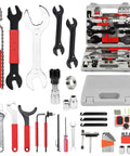 All In One Bike Repair Tool Kit For DIY Riders, Multifunction Maintenance Set With Box, Premium Carbon Steel Tools Displayed