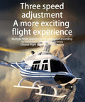C138 Remote Control Helicopter One Thirty Three Scale Bell 206 Chopper with Three Speed Adjustment in flight