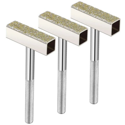 3 Pack Diamond Coated Grinding Wheel Dresser Tools With Flat Surfaces For Easy Truing And Deburring Of Bench Grinder Wheels DIY Friendly Restoring Sharpness And Flatness Silver