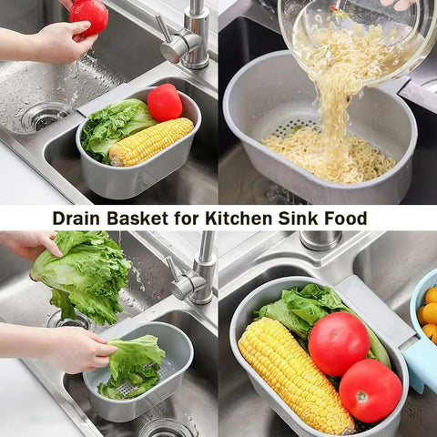 Versatile Kitchen Sink Drain Strainer Basket For Corner And Triangle Sinks, Food Waste Catcher And Colander, Snap In Gray, No Fuss Durable Waste Filter That Keeps Hair And Scraps From Clogging Your Sink, Easy To Use