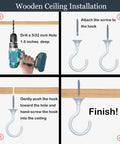 Heavy Duty Ceiling Hooks Set With Hardware For Hanging Plants And Decor Cavity Wall Fixings Easy Installation guide