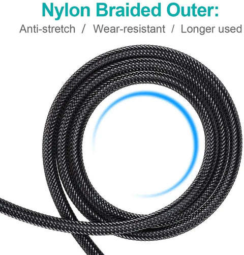 Nylon Braided Outer of Buttery Smooth 90 Degree Angled Toslink Optical Cable No Stress Install Rock Solid Clean Signal Transfer SPDIF Male To Male Connector For Gaming Consoles Soundbars Smart TVs And Home Theater Sets Grey.