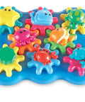 Colorful sea creatures and gears from Ocean Wonders Build And Spin Gears Toy Set, 17 Piece Preschool STEM Construction Kit For Toddlers And Kids 18 Months And Up