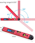 Straight Up Essential for Woodworkers A Hella Precise Digital Angle Finder Gauge Lcd Protractor Spirit Level Meter for precise 0-225° measurements.
