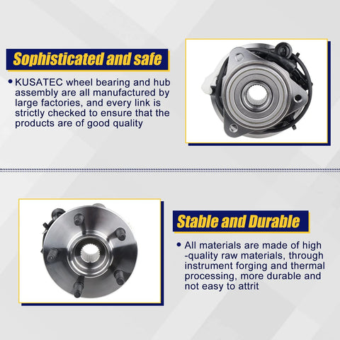 Front Wheel Bearing And Hub Assembly Compatible With Ford Explorer 1995 2005 Ranger 2001 2009 Mercury Mountaineer 5 Lug With ABS Replacement