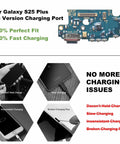 No Sweat Charging Port Dock Board Replacement Kit For Galaxy S25 Plus US Variants close-up of dock board circuit for fast charging.