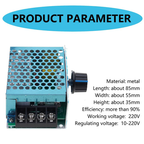 Rock Solid 4000W Voltage Stabilizer And Regulator For Home Workshop, metal unit with knob and terminals, 220V input