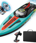 Brushless RC Boat 40MPH Beast With Self Righting LED Lights Fishing Function 19 Inch High Speed Racing Boat, remote, bag