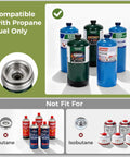 Image showing propane fuel compatibility for Propane Camping Stove 2 Burner Hybrid Infrared And Open Flame 36,000 BTU Windproof.