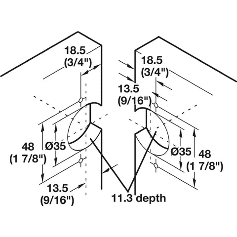 Pro Grade Pie Cut Corner Cabinet Hinge With 78 Degree Opening And Two 35 Millimeter Cup Holes Making Cabinetry Projects A Breeze With No Sweat Three Way Adjustment And Effortless Quick Mounting Setup For Any Residential Space