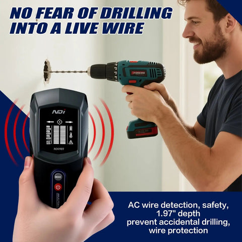Heavy Duty Multi Function Stud Finder And AC Live Wire Detector Precision Depth Reader For Drywall Heat Sensors And Wooden Beams That Truly Nails It Zero Mess Guaranteed For Weekend Warriors