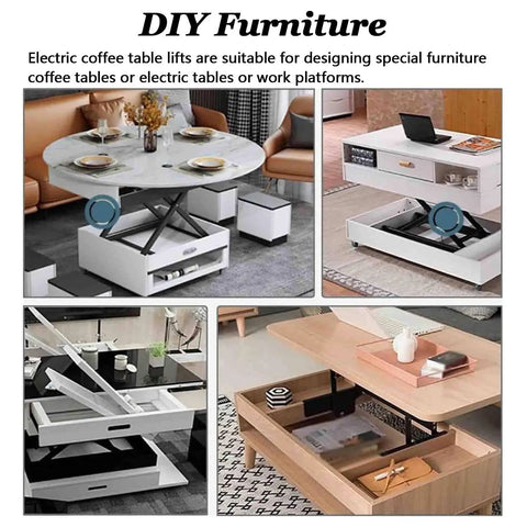 Stylish Compact Electric Lift Coffee Table With Quiet Motor And Wireless Remote For Small Spaces, Durable Folding Frame great for functional use.