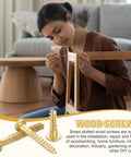 Woman using Brass Slotted Round Head Self Tapping Wood Screws M3.5 X 14mm for woodworking furniture assembly project