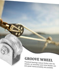 4-inch V-groove gate wheel on industrial pulley, durable steel
