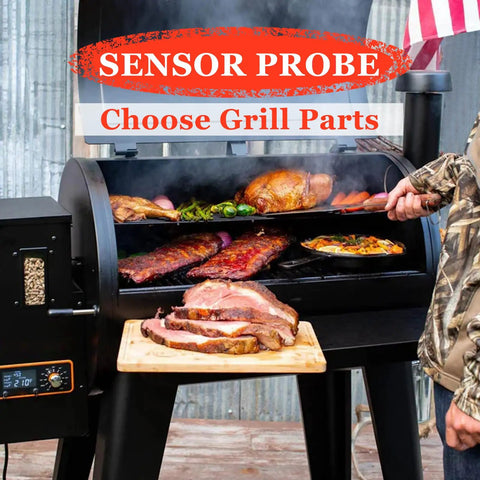 Replacement RTD Temperature Probe Sensor For Pellet Grills And Smokers, 3.5-Inch Probe With 17-Inch Stainless Wire, Easy Install, Includes 2 Screws And Nuts, Compatible With PB1000XL-025-R00 V2 Style Grills on a pellet smoker