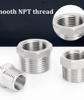 2 Pack Beefy Reducer Hex Bushing One Inch Male NPT To Three Quarters Inch Female NPT Heavy Duty Pipe Fitting Adapter Made From 304 Stainless Steel