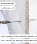 Size Eight Self Drilling Drywall Anchors Kit 100 Piece Heavy Duty Plastic Hangers With 50 Self Tapping Screws Sheetrock Mounting Hardware For 75 Pound Load