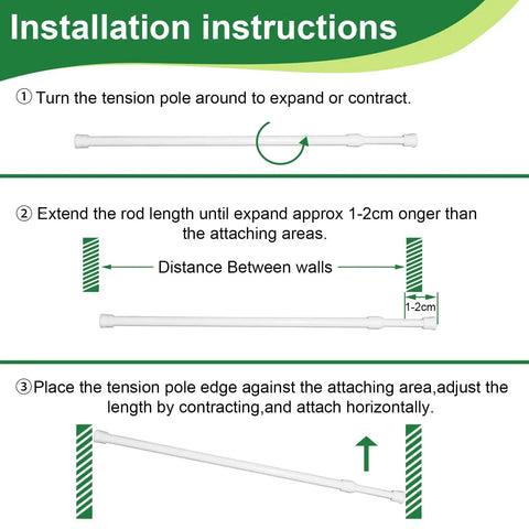 Installation instructions for 4 Pack Window Security Bars With Adjustable Sliding Glass Door Locks For Kid Proofing And Home Safety
