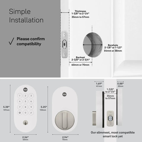 Lock Down Your Spot Today With This Hassle Free Keyless Deadbolt Smart Lock Featuring Google Matter Sync And Sleek Matte Black Casing For Effortless Remote Guest Entry