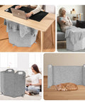 Foldable Under Desk Heater With Blanket Cozy Five Fold Plus Size Eight Temperature Levels Leg And Foot Warmer One To Nine Hour Timer Digital Display Odorless Safe Portable Space Heater For Office Or Home