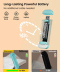 Glocusent USB rechargeable clip-on book light in turquoise; 3 amber colors and 5 brightness levels