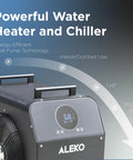 Powerful water heater and chiller, 1 HP unit with temp range 35.6°F - 107°F for Top Shelf Vertical Cold Plunge Tub Paired With A Beastly 1Hp Chiller Heater Combo For Rapid Soreness Relief Crisp Ice Soaks To Soothing Warm Baths 118 Gallon Home Recovery Kit.