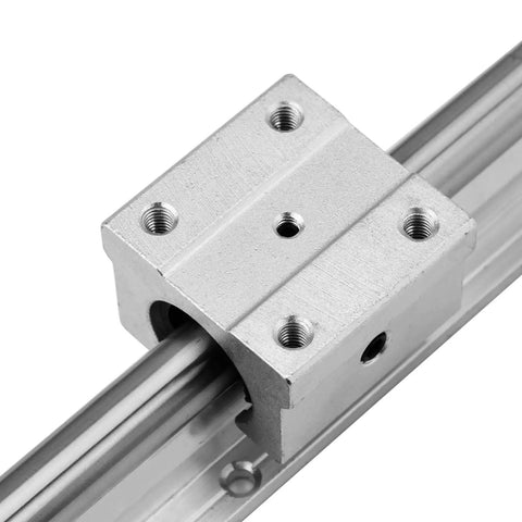 Heavy Duty SCS12LUU 300mm Linear Rails With SBR12UU Slide Blocks Precise Smooth Motion System For CNC Machines 3D Printers Robotics And Automation Projects And Prototyping, aluminum block on rail