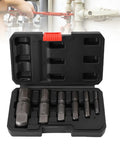 Heavy Duty 6 Piece Pipe Extractor Set For Broken And Stripped Pipes Cr Mo Steel Toolkit Fits Schedule 40 And 80 Pipelines From 1/8 Inch To 1 Inch in case