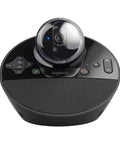 All In One Desktop Video Conference Webcam With Carl Zeiss 1080p Hd Lens And Full Duplex Speakerphone, top view with controls.