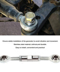 Heavy Duty Alternator Tensioner Rod Adjustable For Small Block Chevy 350 454 Engines, stainless steel, precise joint detail.