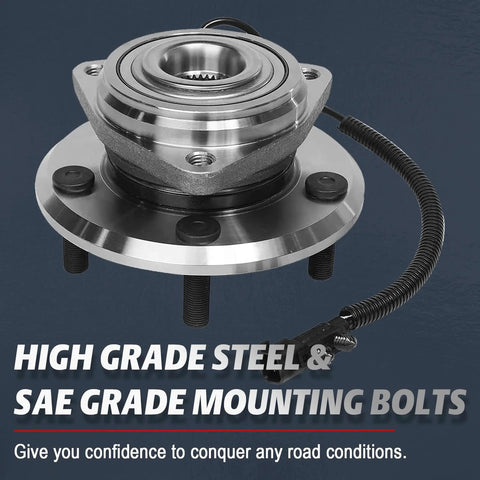 Front Wheel Bearing And Hub Replacement Assembly For 2007 2016 Jeep Wrangler With Four Wheel ABS 5 Lugs 3 Bolt Triangular Flange Direct Fit Heavy Duty Hub 513272