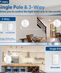 Slide Dimmer Switch For LED CFL And Incandescent Lights Single Pole Or 3 Way Dims Up To 150W For LED CFL Or 600W Incandescent