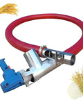 Powerful 500W Grain Suction System With 2m Screw Conveyor And Stainless Port, red flexible hose and blue motor