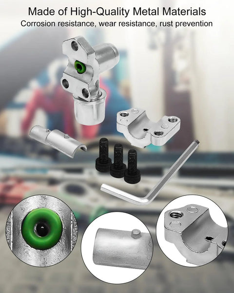 Front view of 10-pack BPV-31 bullet-piercing refrigerator line tap valve with metal fittings for 1/4, 5/16, 3/8 in OD pipes