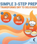 3-step prep for Freeze Dried Diced Potatoes 32 Oz Ready To Eat Survival Food For Emergency Prepper Gear
