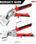 Two Pack Pro Grade Sheet Metal Hand Seamer With 3 Inch Offset Jaw And 6 Inch Straight Jaw, ergonomic handle, anti-slip design