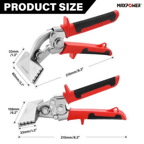 Two Pack Pro Grade Sheet Metal Hand Seamer With 3 Inch Offset Jaw And 6 Inch Straight Jaw, ergonomic handle, anti-slip design