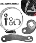 M16 Torque Arm For Front Or Rear Hub Motors Up To 5000W Heavy Duty Mount Bracket For Electric Bikes Galvanized Iron Construction With Hose Clamp Ensures Rock Solid Security And Safe Smooth Rides, ebike torque arm kit