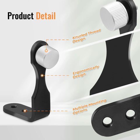 Binocular Tripod Mount With Quick Release Universal L Type Aluminum with knurled thread design and ergonomic shape