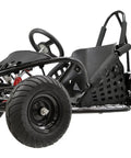 Off Road Go Kart 48V 1000W Electric Powered Ride On For Kids Black With Roll Cage Safety Bars Positraction And Hydraulic Brakes