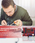 Person using DIY Soldering Practice Kit With PWM Adjustable Signal Generator Voltage And Current Tester LED Display