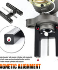 Magnetic Aluminum Brake Booster Adjustment Tool For Precise Braking Distance Tuning Universal Push Rod Brakes Master Cylinder Compatibility Easy Grip Pro Grade Auto Maintenance Gear, black 3.46x2.64x0.46 in
