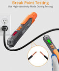 Non Contact AC Voltage Tester for DIYers with Adjustable Sensitivity, testing live wire near outlet, LCD display visible