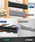 Comparison of Heavy Duty Garage Tool Storage Rack Wall Mounted Organizer With 12 Double Hooks And 4 Rails Rubber Gripped Hangers against other racks.