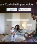 Family using Edison ST19 ST64 WiFi LED Smart Bulb Filament Vintage Style Tunable White 2700K To 6500K E26 Base 2 Pack with Alexa